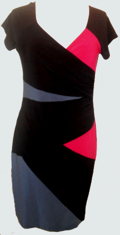 Joseph Ribkoff Black Print Cap Sleeve Dress