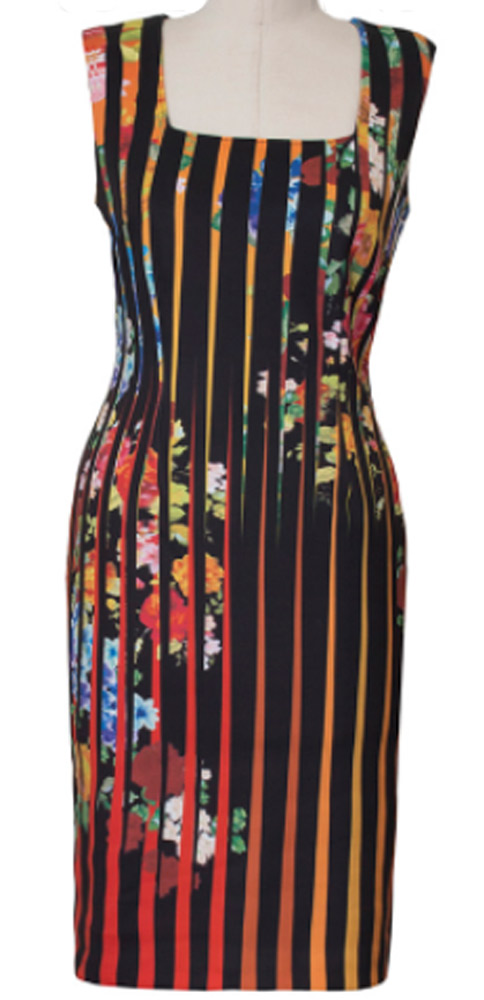Joseph Ribkoff Autumn Striped Dress