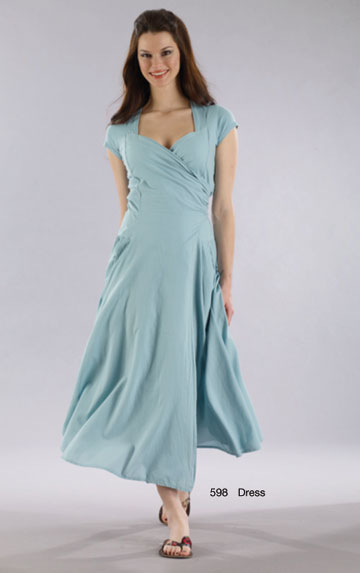 Luna Luz Garment Dyed Wrap Waist Dress